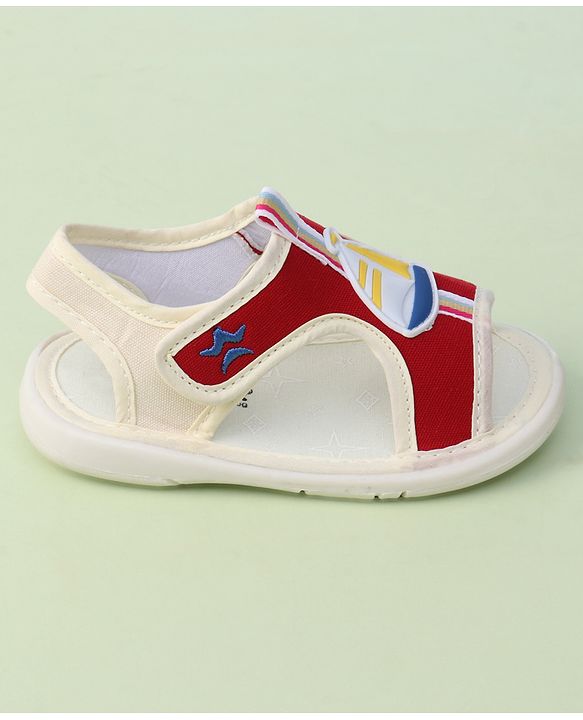 Cute Walk by Babyhug Sandals with Velcro Closure & Yatch Applique - Navy Blue