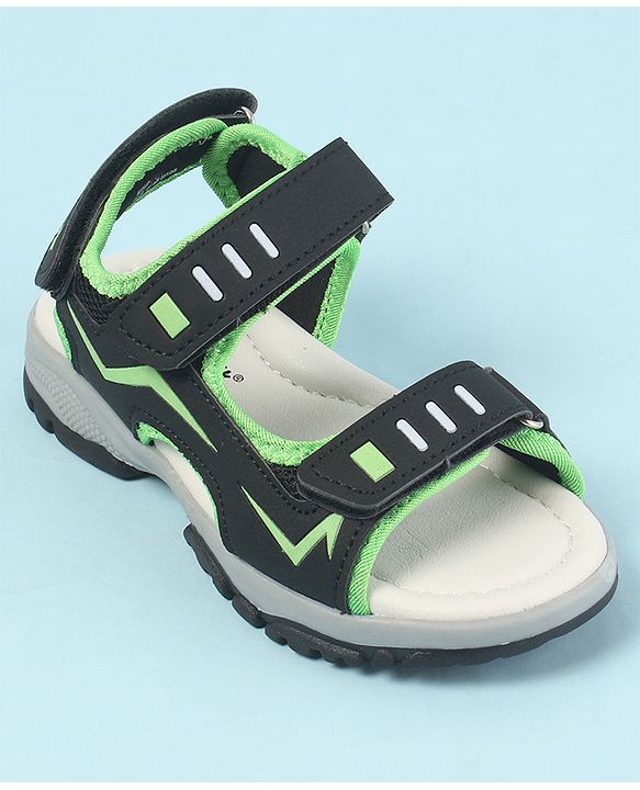 Cute Walk by Babyhug Sandals with Velcro Closure - Navy Blue & Orange