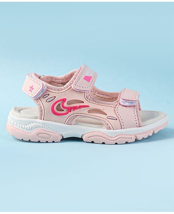 Cute Walk by Babyhug Velcro Closure Sandals with Fashion Applique - Pink