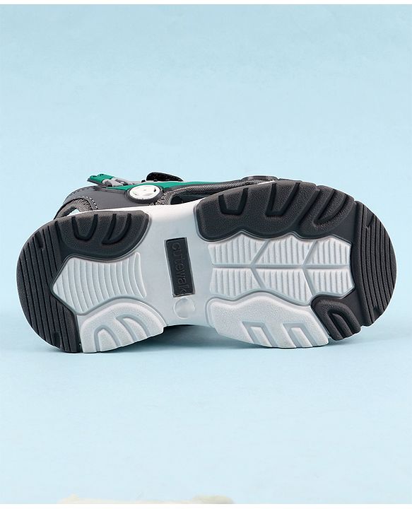 Cute Walk by Babyhug Sandals with Velcro Closure & 3D Applique - Black