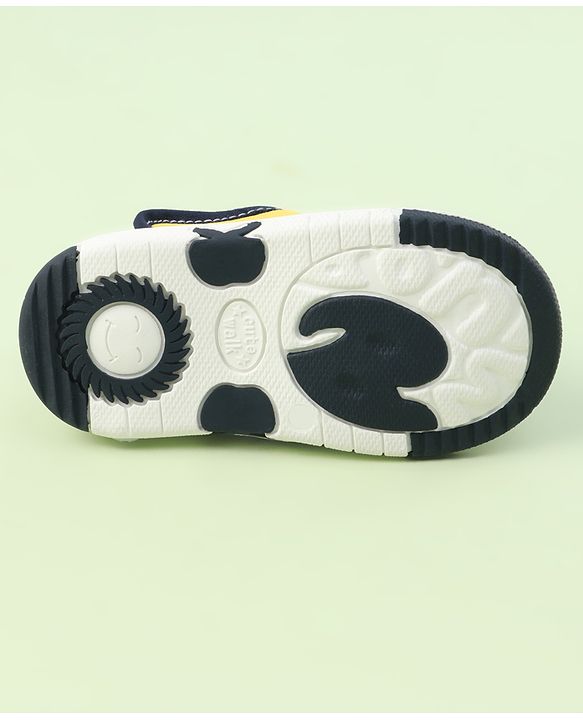 Cute Walk by Babyhug Velcro Closure Sandals with Bus Applique - Navy Blue