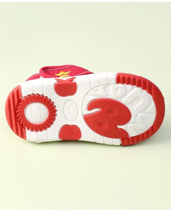 Cute Walk by Babyhug Sandals With Velcro Closure & Koala Applique - Red