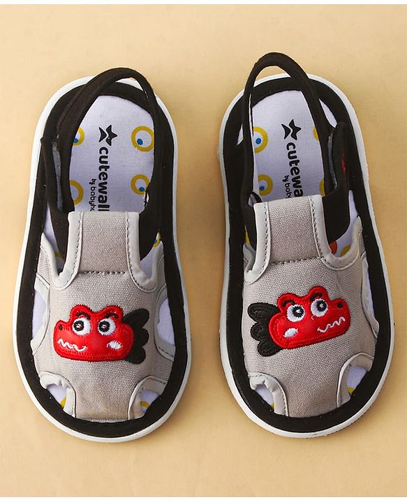 Cute Walk by Babyhug Sandals with Velcro Closure & Croco Patch - Navy Blue