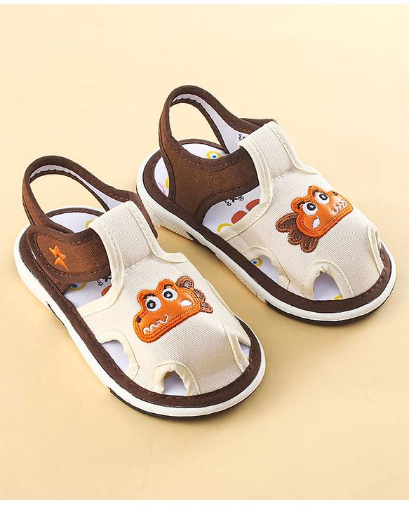 Cute Walk by Babyhug Sandals with Velcro Closure & Croco Patch - Navy Blue