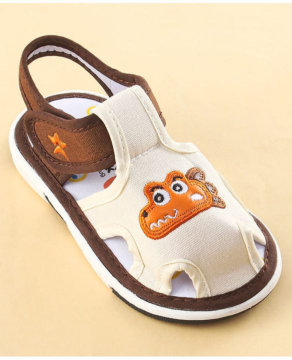 Cute Walk by Babyhug Sandals with Velcro Closure & Croco Patch - Navy Blue