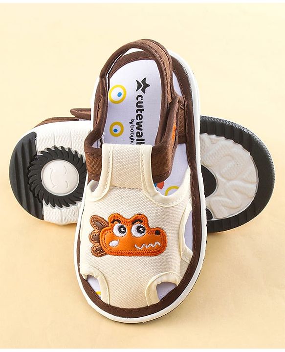 Cute Walk by Babyhug Sandals with Velcro Closure & Croco Patch - Navy Blue