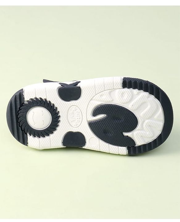 Cute Walk by Babyhug Sandals with Velcro Closure Dino Print & Applique - Navy Blue