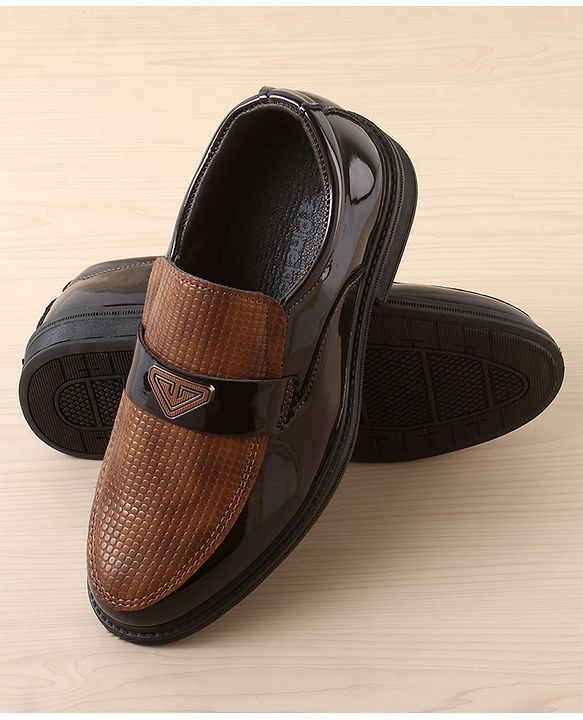 Pine Kids Solid Coloured Formal & Party Wear Shoes - Brown