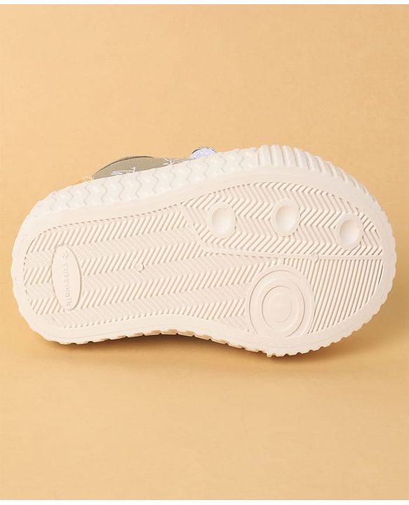 Cute Walk by Babyhug Velcro Closure Shoes with Dino Print - Green
