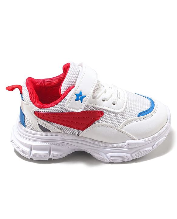 Cute Walk by Babyhug Velcro Closure Sneaker with Tape Detailing - Blue & White