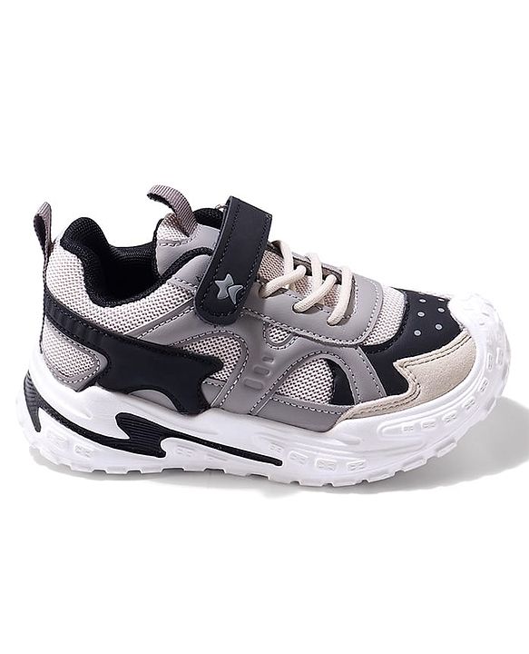 Cute Walk by Babyhug Velcro Closure Sneaker Shoes - Grey