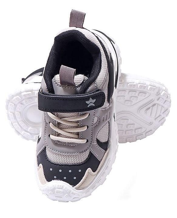Cute Walk by Babyhug Velcro Closure Sneaker Shoes - Grey