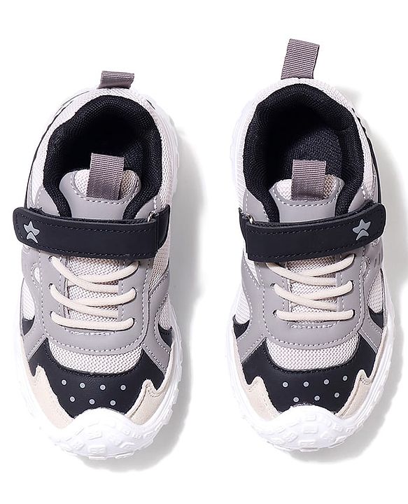 Cute Walk by Babyhug Velcro Closure Sneaker Shoes - Grey