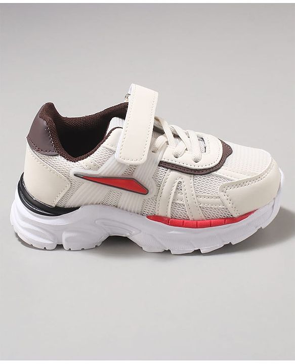 Cute Walk by Babyhug Velcro Closure Sneaker with Tape Detailing - Beige