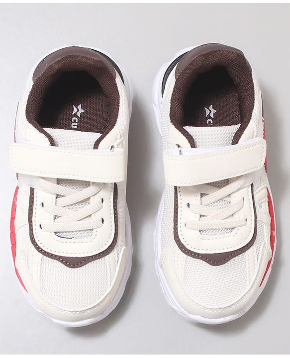 Cute Walk by Babyhug Velcro Closure Sneaker with Tape Detailing - Beige