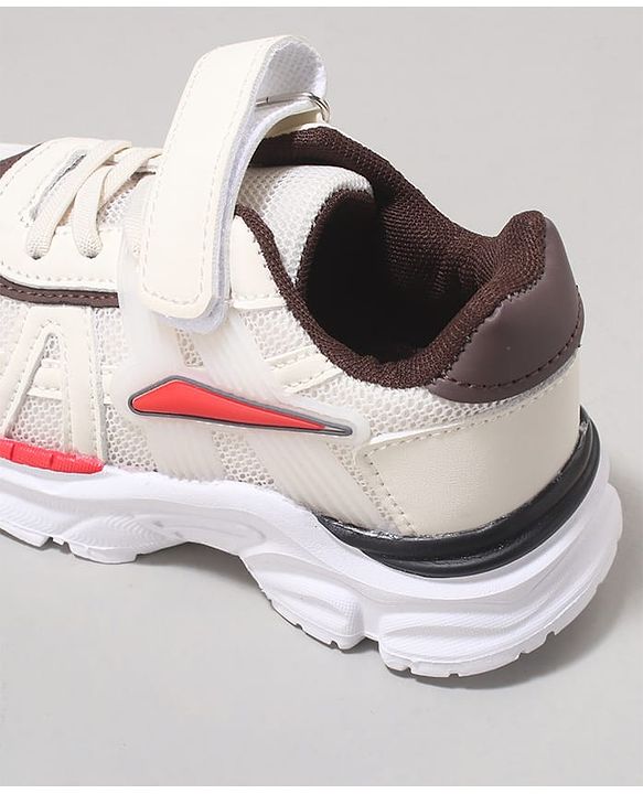 Cute Walk by Babyhug Velcro Closure Sneaker with Tape Detailing - Beige