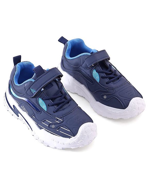 Pine Kids Sneaker Shoes With Velcro Closure & Tape Detailing - Beige