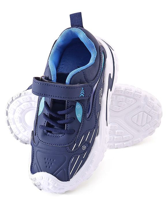 Pine Kids Sneaker Shoes With Velcro Closure & Tape Detailing - Beige