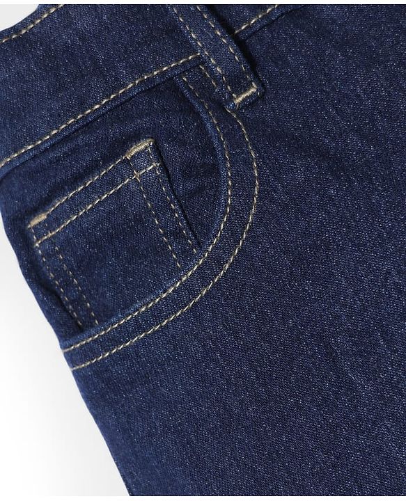 Pine Kids Denim Woven Full Length Solid Colour Jeans - Navy Blue