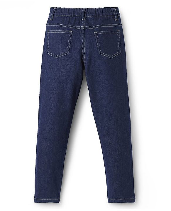 Pine Kids Denim Woven Full Length Washed Jeans - Navy Blue