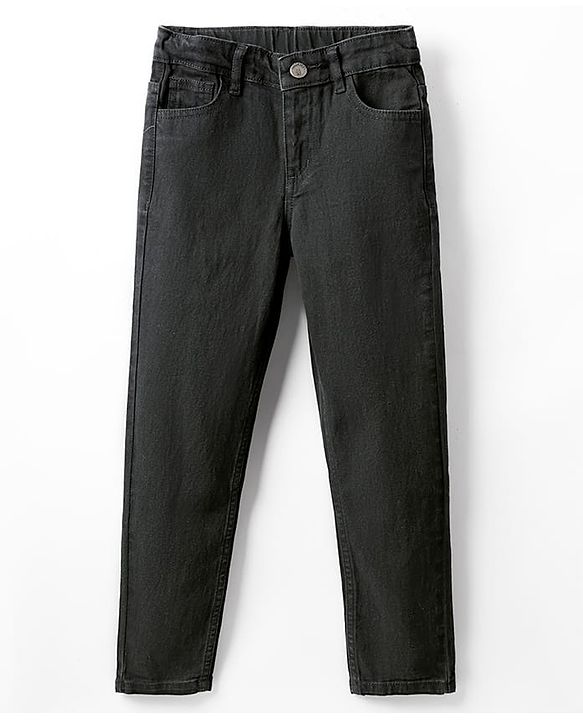 Pine Kids Denim Woven Full Length Washed Jeans - Navy Blue