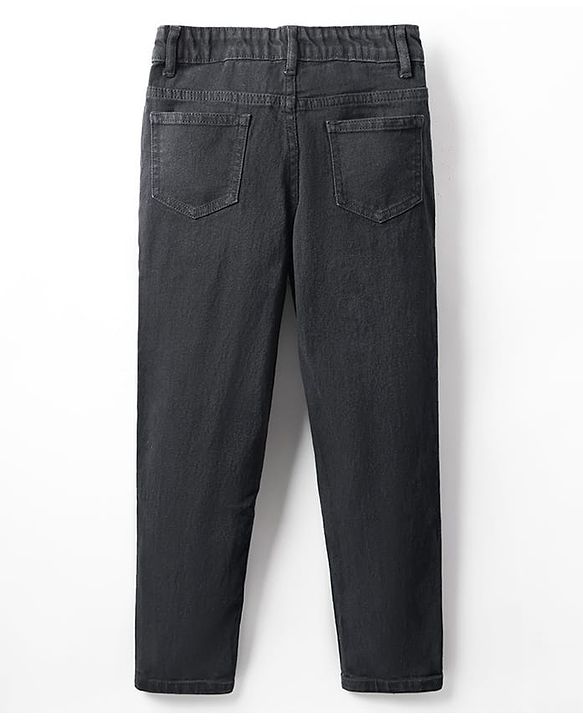 Pine Kids Denim Woven Full Length Washed Jeans - Navy Blue