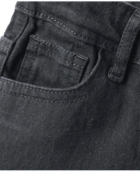 Pine Kids Denim Woven Full Length Washed Jeans - Navy Blue