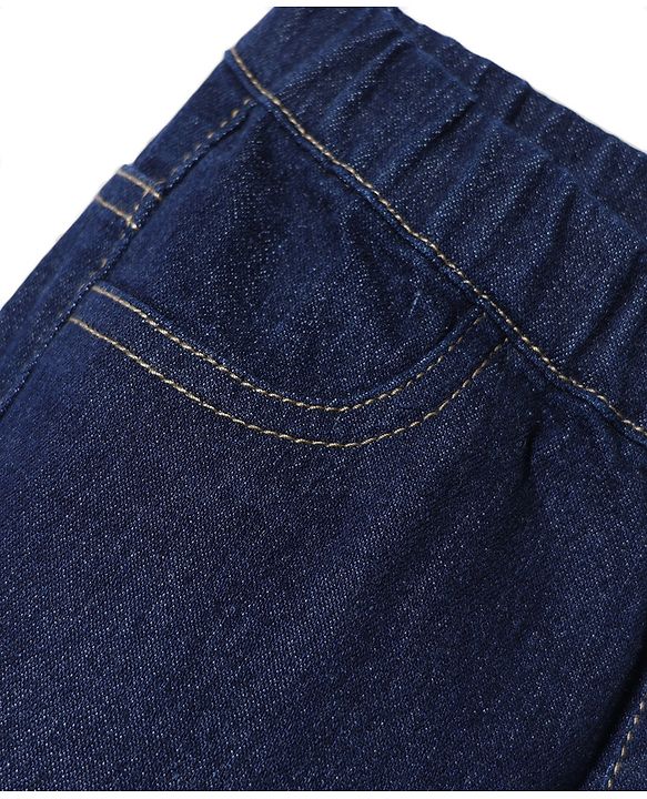 Pine Kids Denim Ankle Length Solid Colour Jeggings - Navy Blue