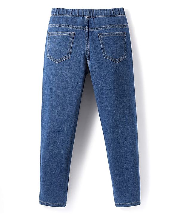 Pine Kids Denim Ankle Length Solid Colour Jeggings - Navy Blue
