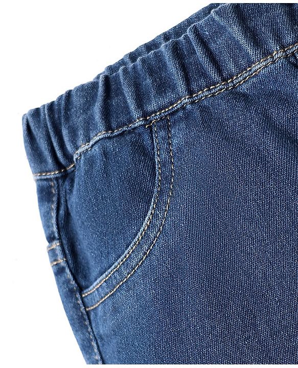 Pine Kids Denim Ankle Length Solid Colour Jeggings - Navy Blue