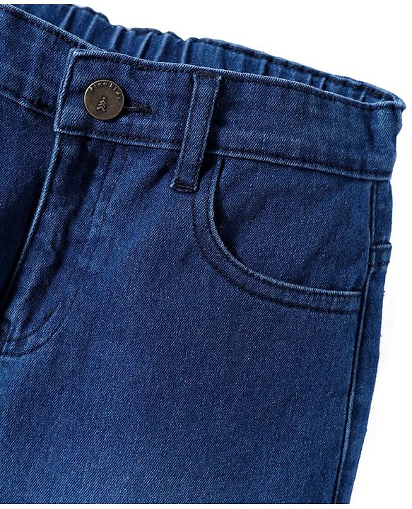 Pine Kids Denim Woven Full Length Washed Jeans - Blue