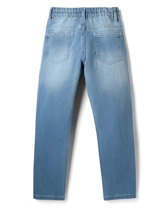 Pine Kids Denim Woven Full Length Washed Jeans - Blue