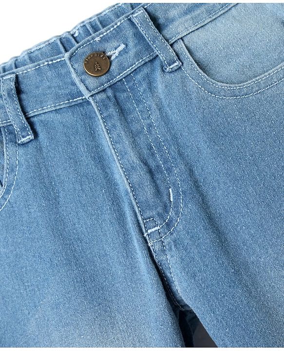 Pine Kids Denim Woven Full Length Washed Jeans - Blue