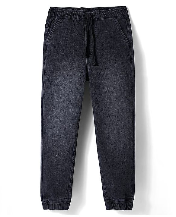 Pine Kids Denim Woven Full Length Washed Jeans With Stretch - Light Blue