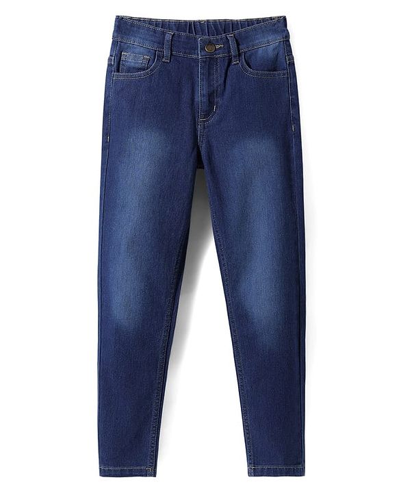 Pine Kids Denim Full Length Washed Jeans - Navy Blue