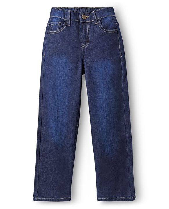 Pine Kids Denim Full Length Washed Jeans - Navy Blue