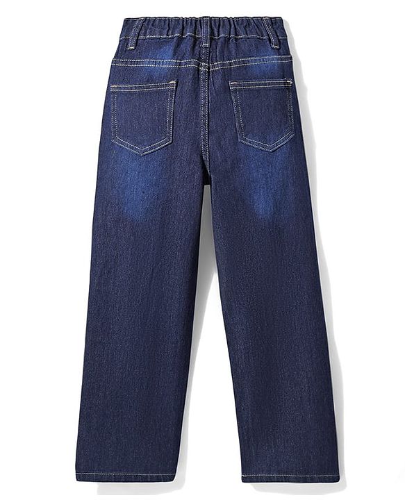 Pine Kids Denim Full Length Washed Jeans - Navy Blue