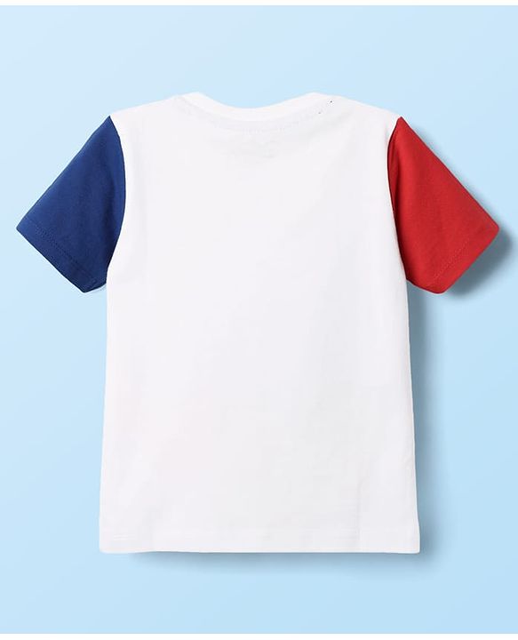 Babyhug Disney Single Jersey Knit  Half Sleeves T-Shirt And Shorts With Mickey Mouse Graphics - White