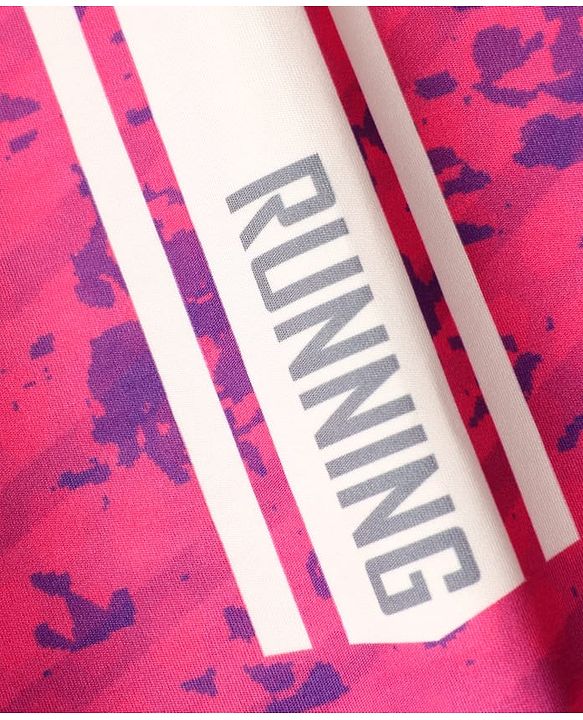Pine Active Full Length Super Stretch Abstract Printed Leggings - Pink
