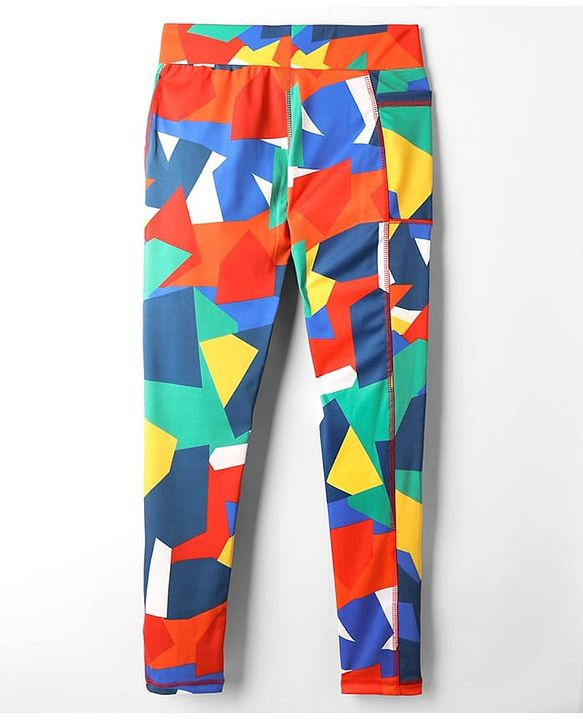 Pine Active Full Length Super Stretch Abstract Printed Leggings - Multicolor