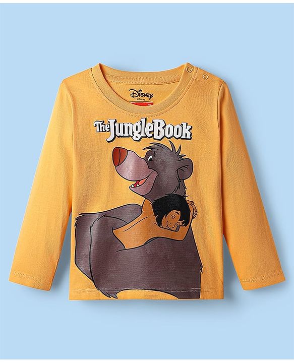 Babyhug Disney Single Jersey Knit Full Sleeves Night Suit with Jungle Book Graphics - Multicolour