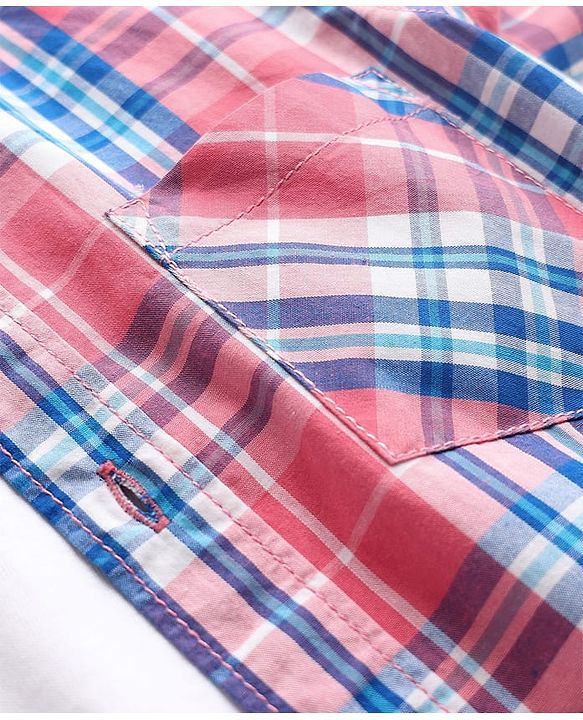 Pine Kids Cotton Woven Full Sleeves Checkered Shirt With T-Shirt - Multicolour