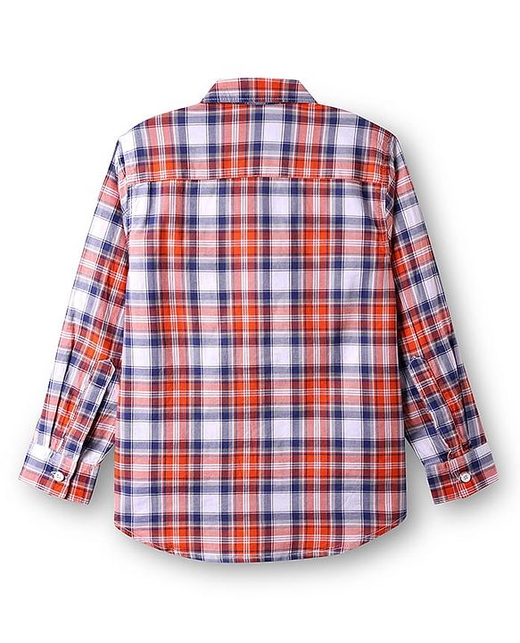 Pine Kids Cotton Woven Full Sleeves Checkered Shirt With T-Shirt - Multicolour
