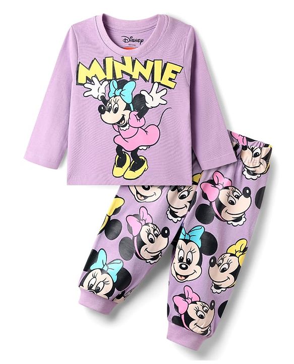 Babyhug Disney Single Jersey Knit Full Sleeves Night Suits with Mickey Mouse Graphics Pack of 2 - Navy Blue main image 0