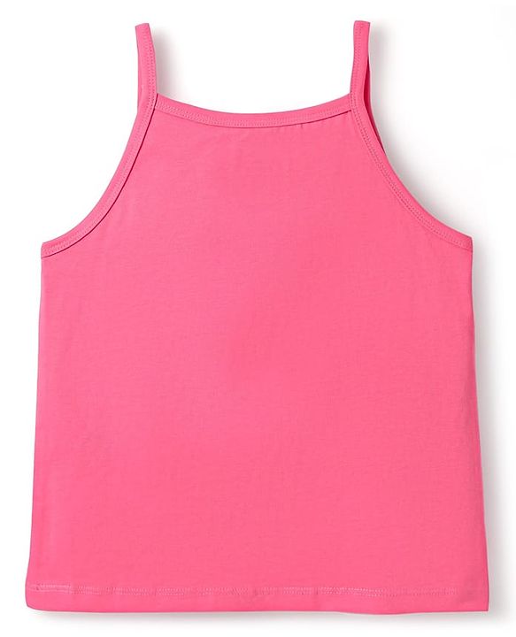 Pine Kids Cotton Elastane Singlet Sleeves Solid Slips Pack of 3 (Color May Vary)