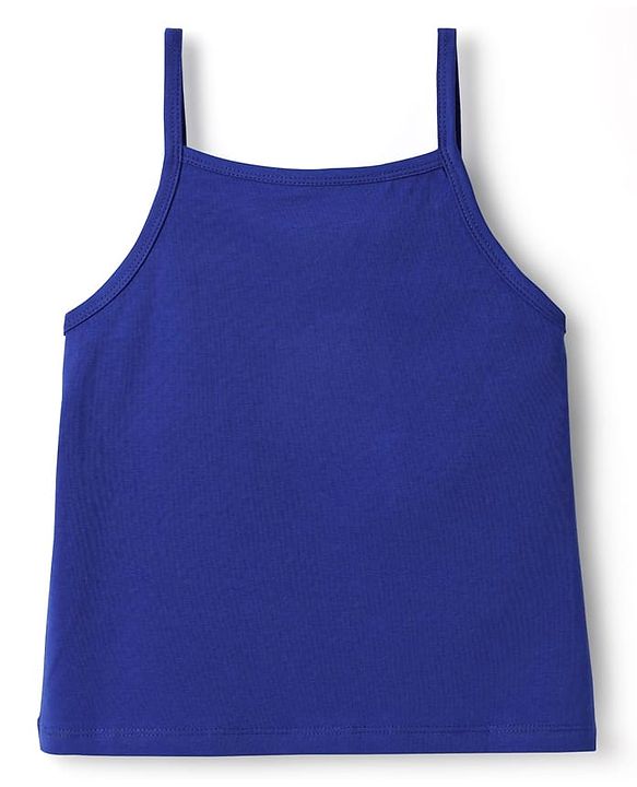 Pine Kids Cotton Elastane Singlet Sleeves Solid Slips Pack of 3 (Color May Vary)
