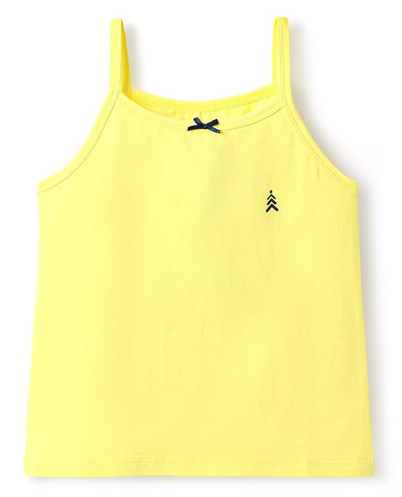 Pine Kids Cotton Elastane Knit Singlet Sleeves Solid Slips Pack of 3 (Color May Vary)