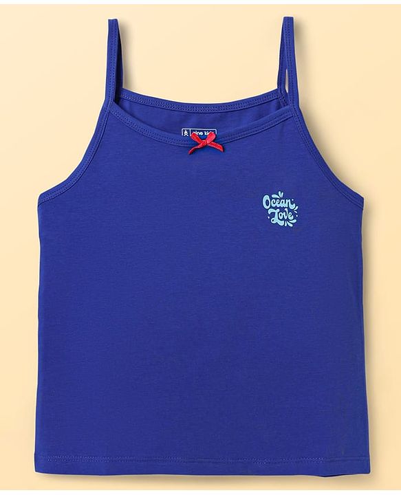Pine Kids Cotton Elastane Knit Singlet Sleeves Printed Slips Pack of 3 (Color May Vary)