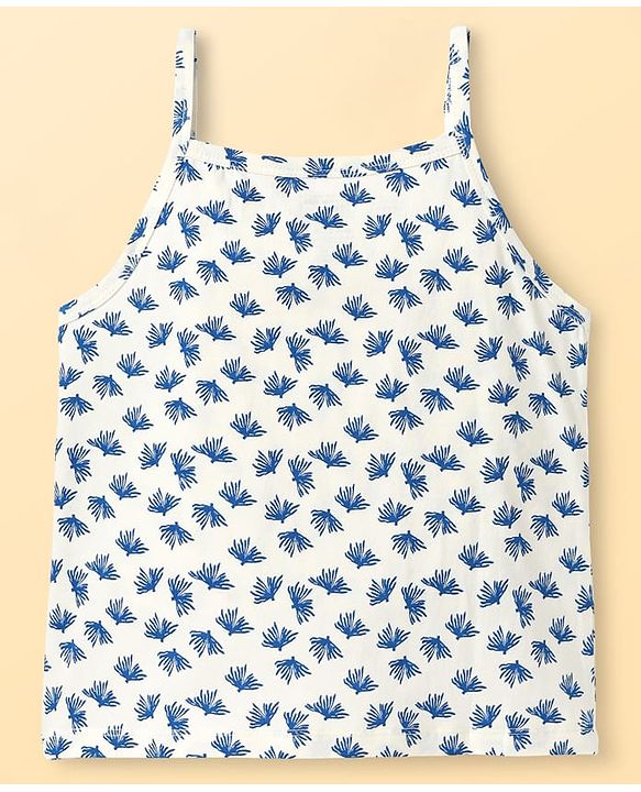 Pine Kids Cotton Elastane Knit Singlet Sleeves Printed Slips Pack of 3 (Color May Vary)