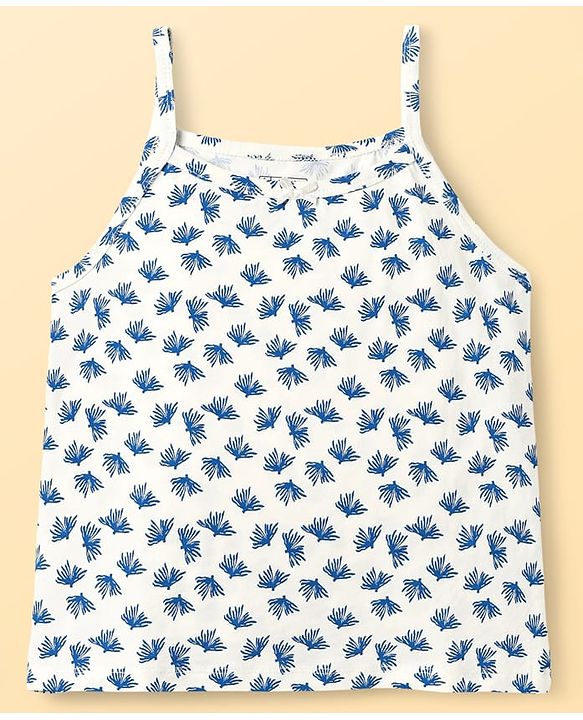 Pine Kids Cotton Elastane Knit Singlet Sleeves Printed Slips Pack of 3 (Color May Vary)